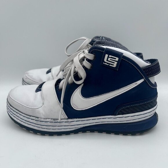 Nike Air Zoom‎ Lebron 6 Yankees Shoes US 7.5  LBJ 2008  346526-111 main image 4